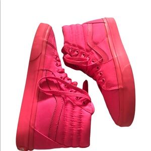 Fashionable Hot Pink Hightop Vans
